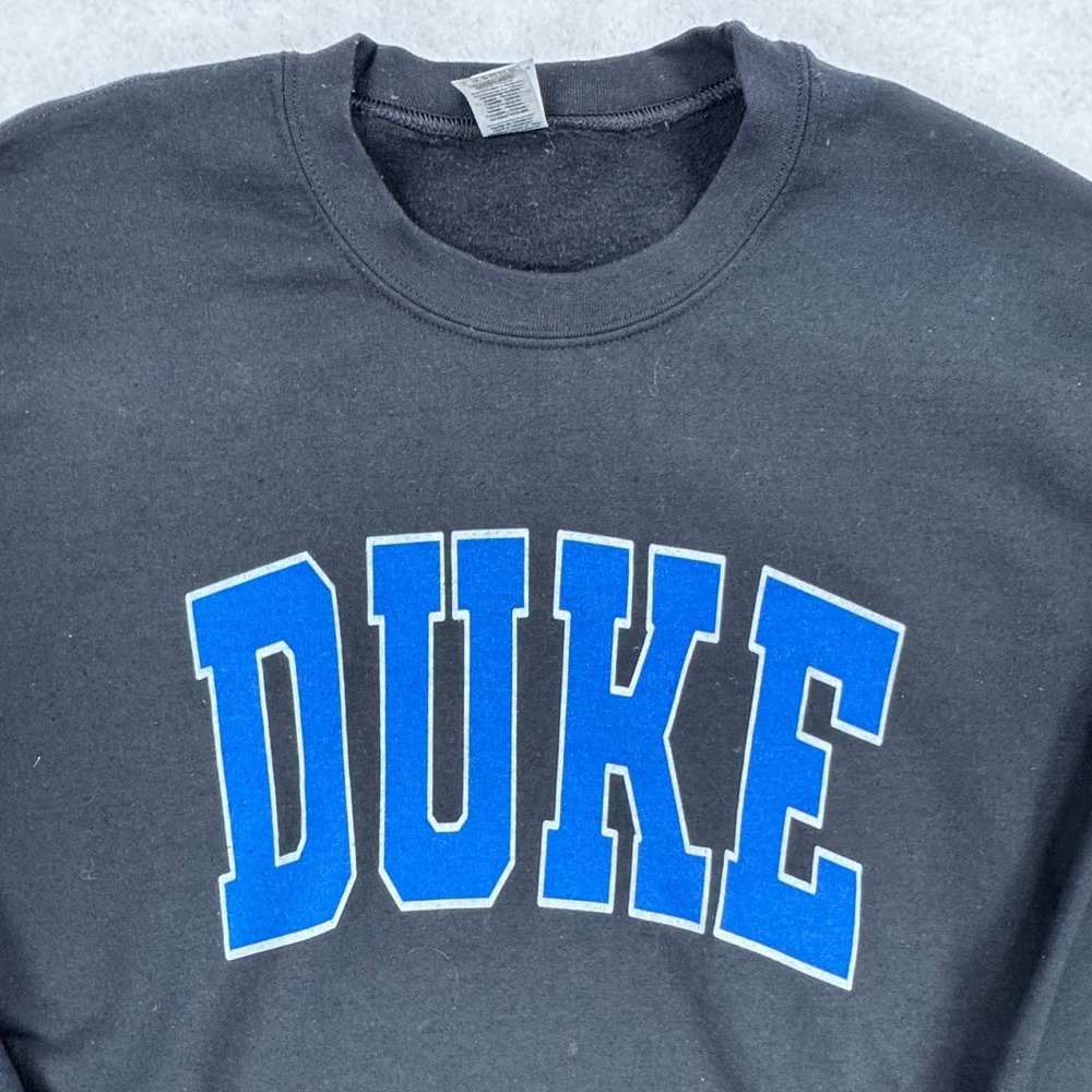 Gildan Heavy‎ Blend Duke University Sweatshirt Black Mens Large Vintage Y2K